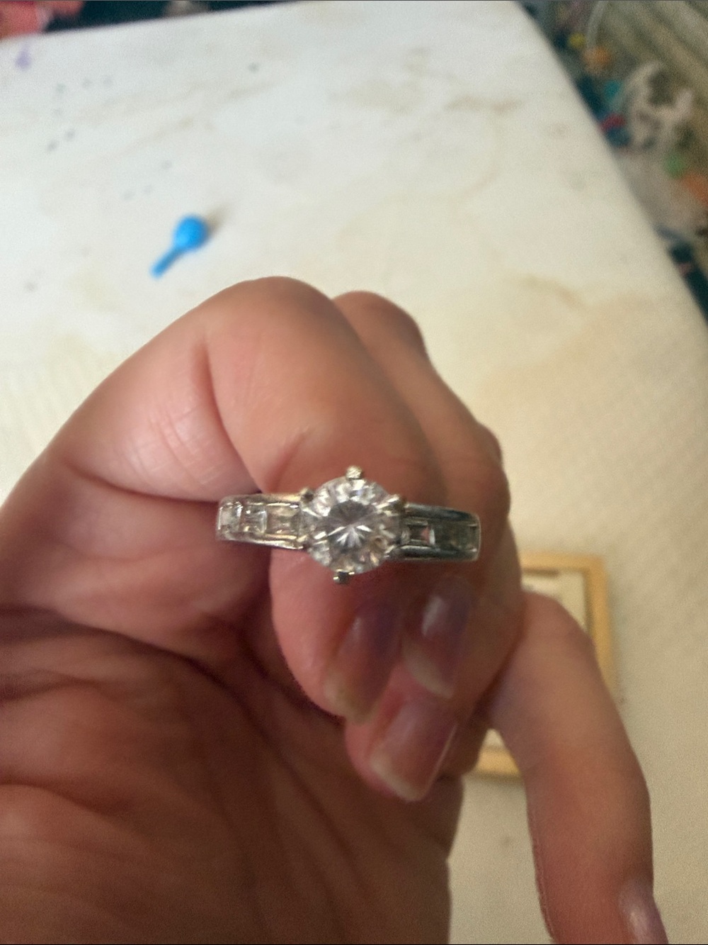 Classic Sterling Silver Round Cut Solitaire Ring in Silver